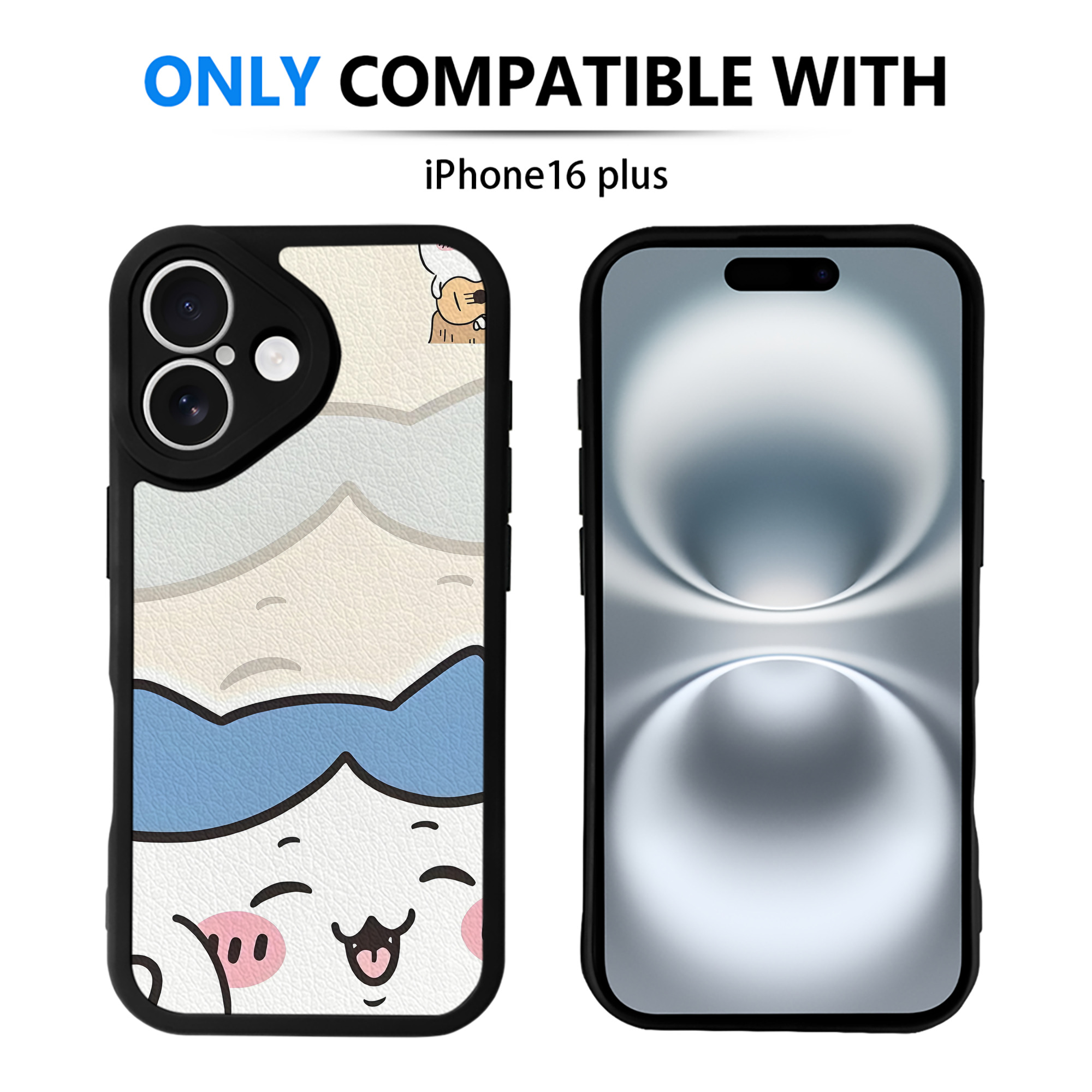 （画像用） ちいかわ Chii-kawa 【iPhone 16シリーズ対応】シリコンスマホケース（レザー調） 材質：シリコン